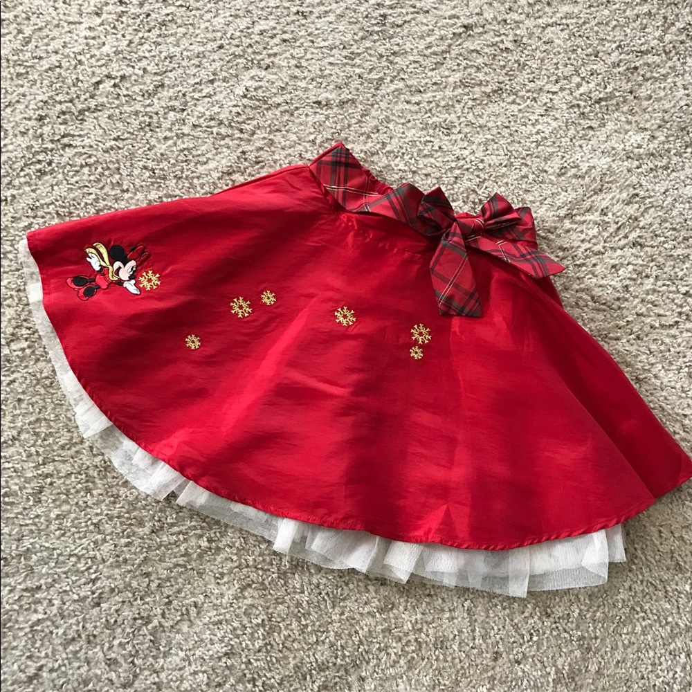 Disney Store holiday Minnie Mouse skirt