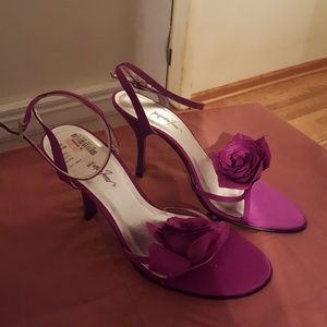 Purple Flower Strapy Sandals