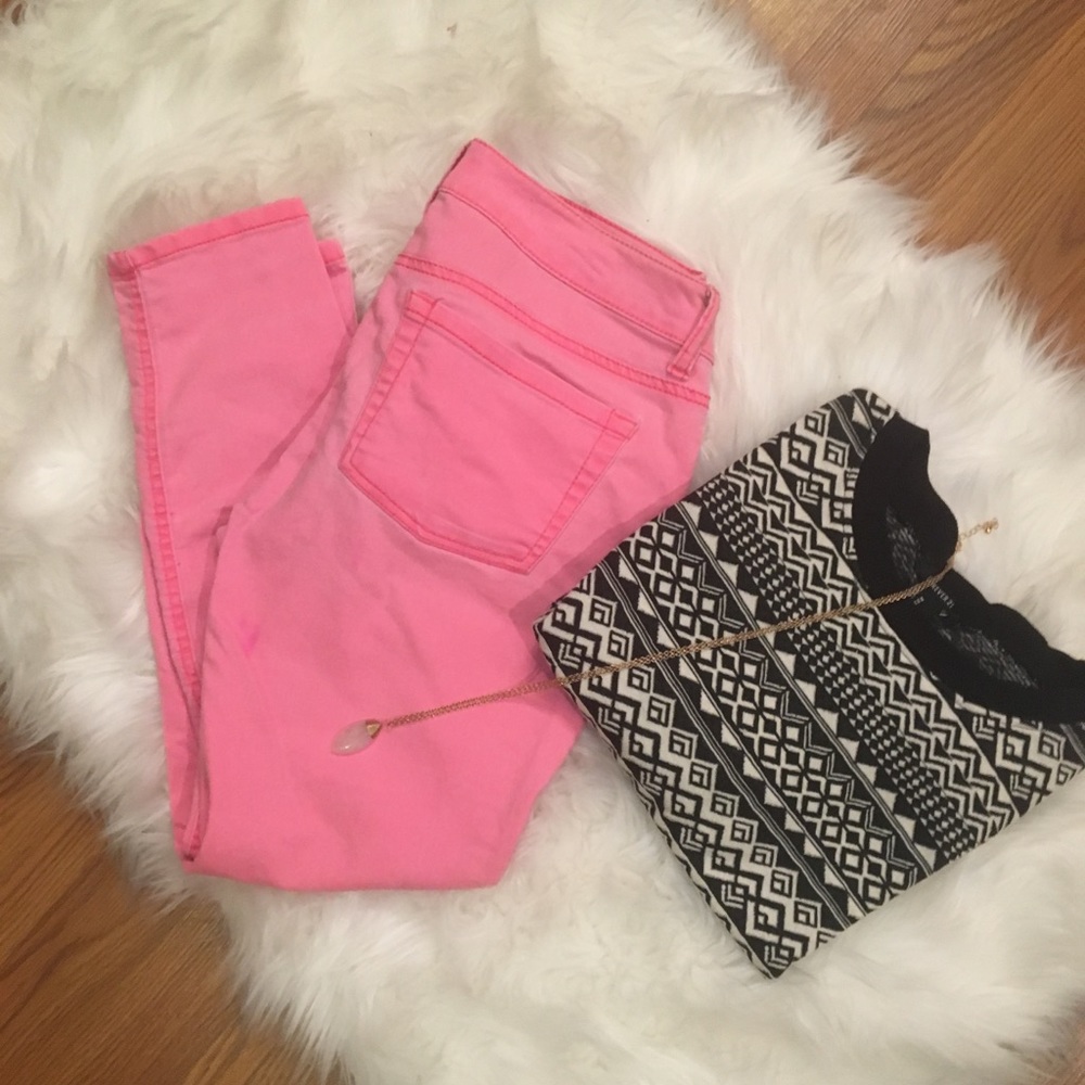 Pink jeans