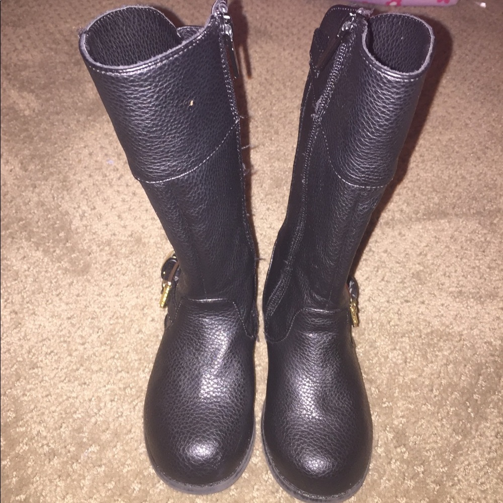 Black Michael Kors Brand Tall Boots for Girls