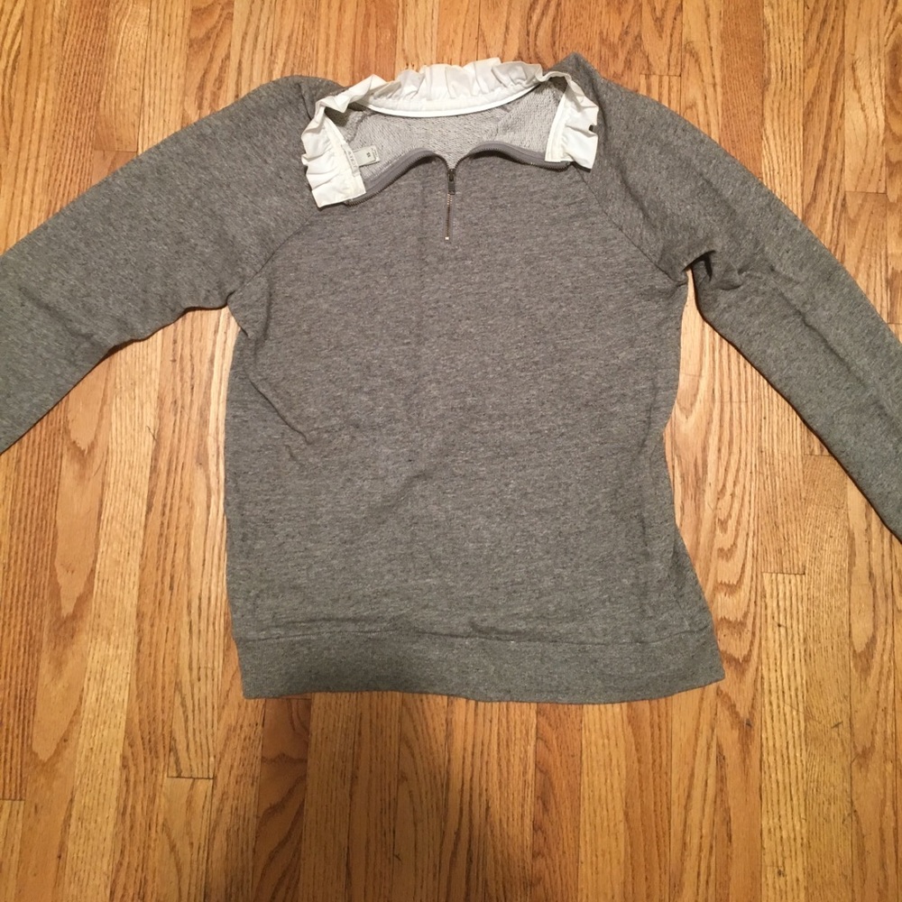 J.Crew Ruffled Collar Sweatshirt