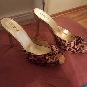 Strapless Cheeta Print Sandals