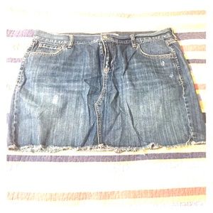 Mini jean skirt