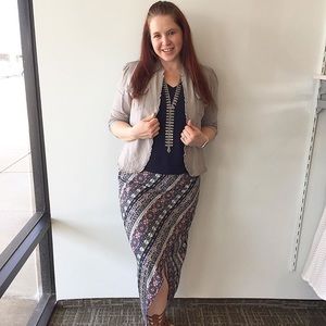 Maurices linen ruffle blazer sz Large