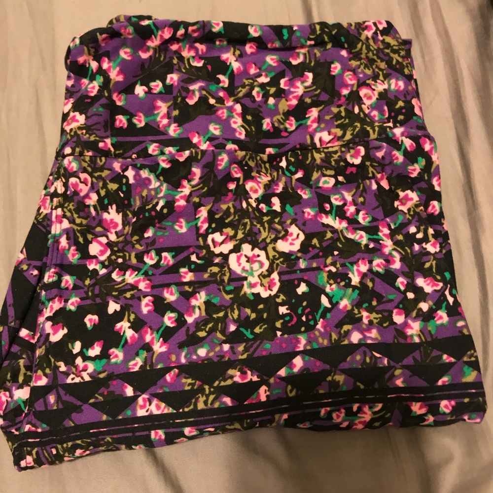 LulaRoe TC Purple/Pink floral with Tribal/Aztec