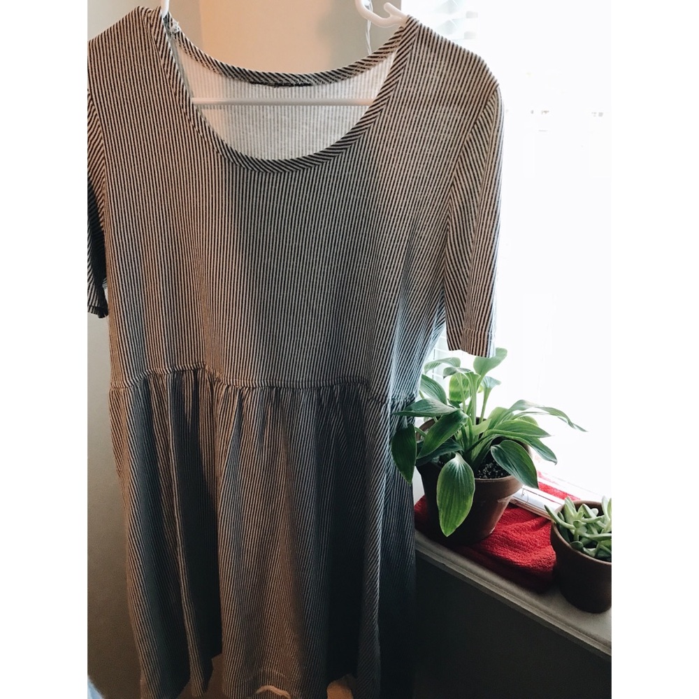 Striped babydoll dress