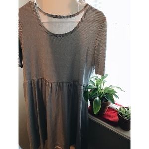 Striped babydoll dress