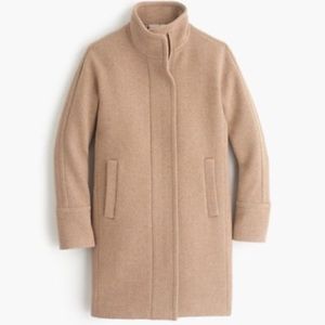Jcrew stadium cloth cocoon coat in beige