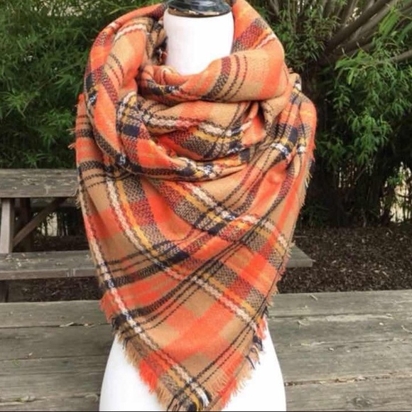 💕🌷New Plaid Tartan Blanket Scarf - Picture 2 of 3
