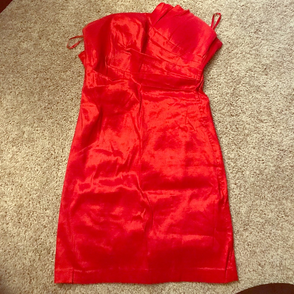 Red Strapless Dress
