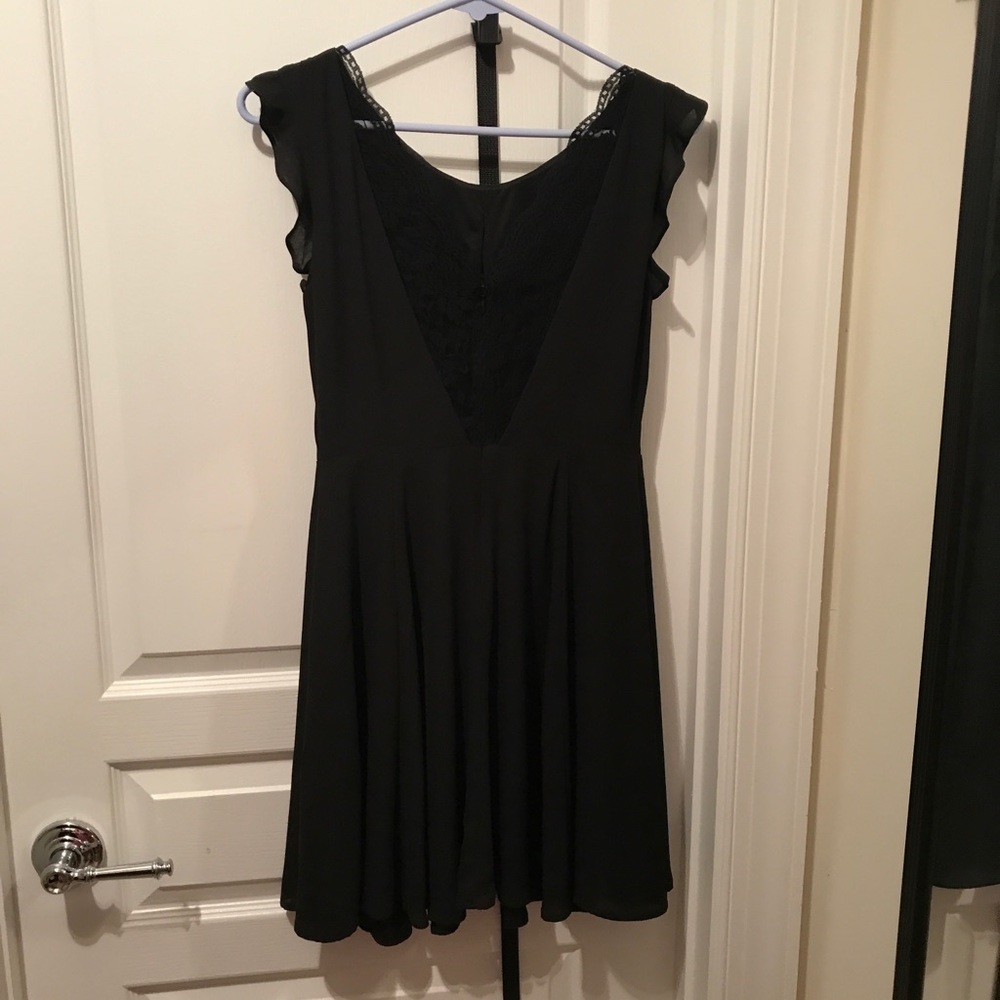 Black Express dress with gorgeous back detail