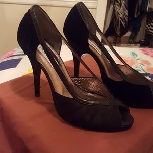 Multi Fabric Peep Toe Pumps