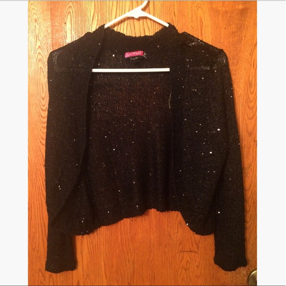 Black cardigan