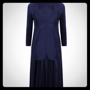 Black Maxi-Romper Double Layer Jumpsuit, Size 14