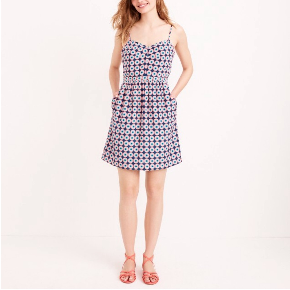 Patterned J Crew dress ... WITH POCKETS