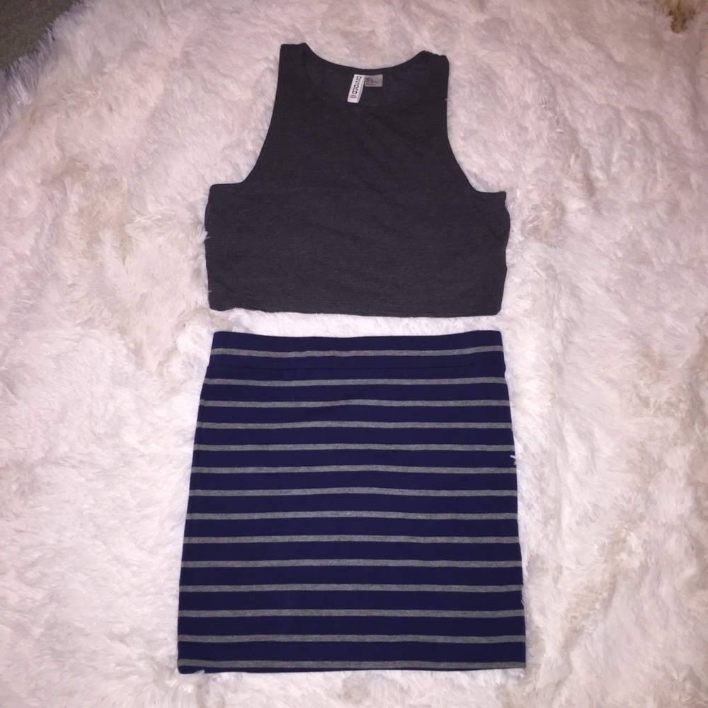 ❌SOLD❌ skirt and crop top
