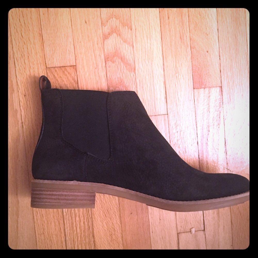 Lucky Brand black nubuck booties
