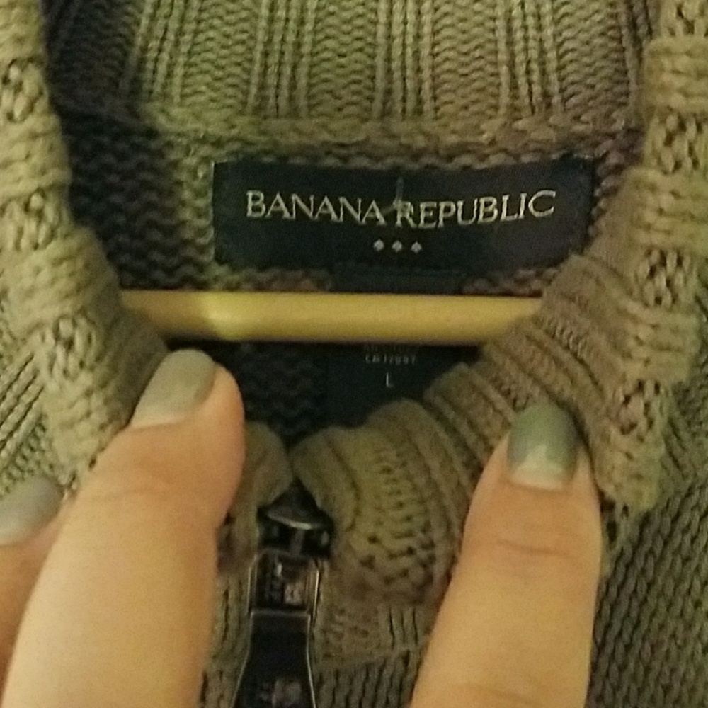 Army green Banana Republic Cardigan - Picture 3 of 6