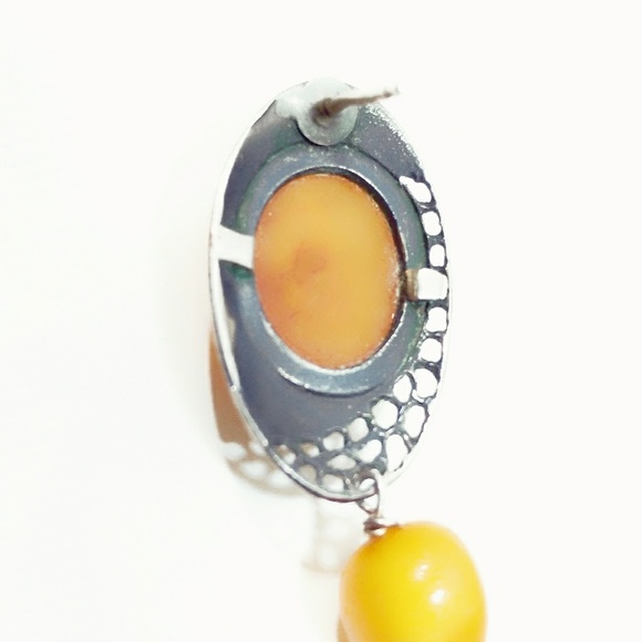 ❌Vintage Baltic Amber/Sterling Drop Earrings❌ - Picture 7 of 7
