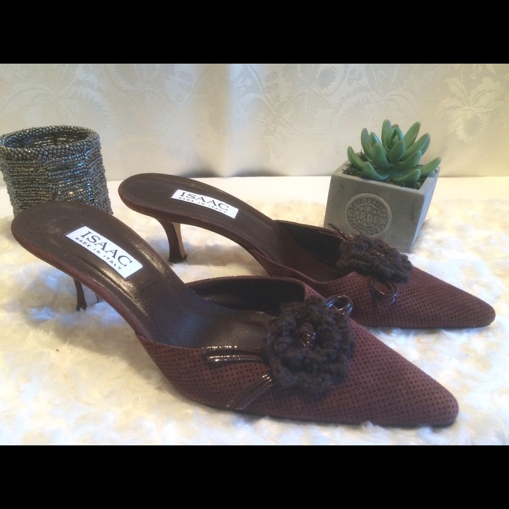 Isaac made in Italy mules, sz 8 1/2
