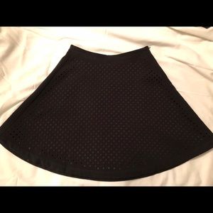 Black skater skirt with jersey holes