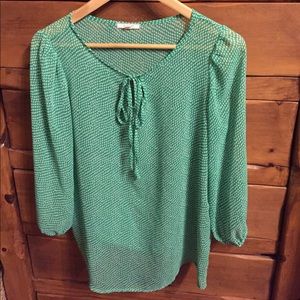 Pleione quarter sleeves blouse