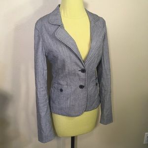 WHBM Grey Blazer with Stitching- sz6