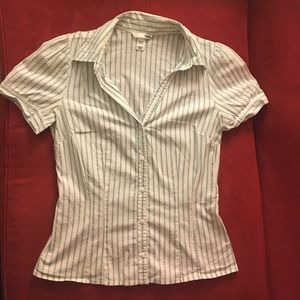 H&M pin striped button down