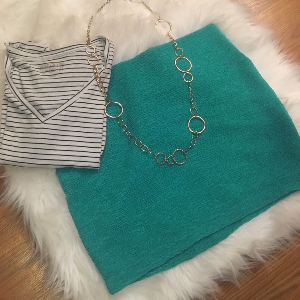 Turquoise/teal skirt
