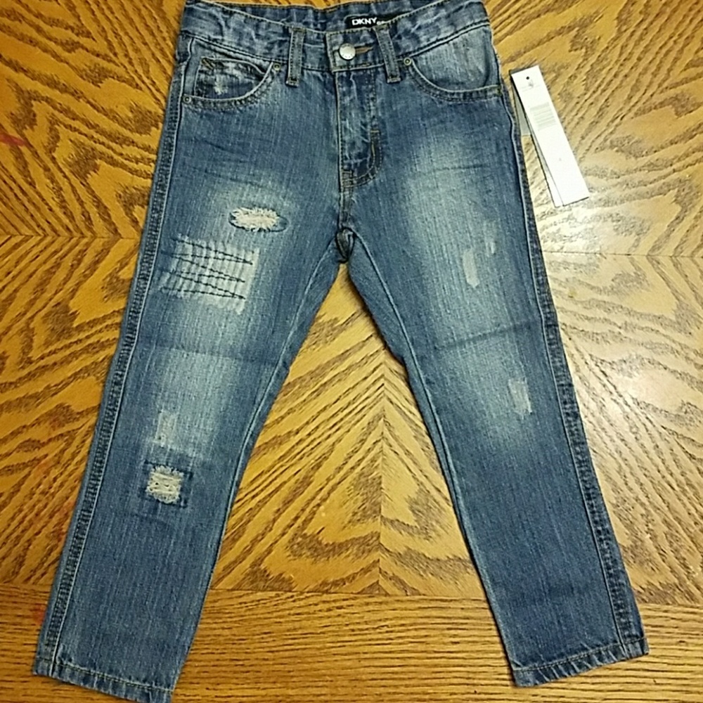DKNY faded damaged style jeans