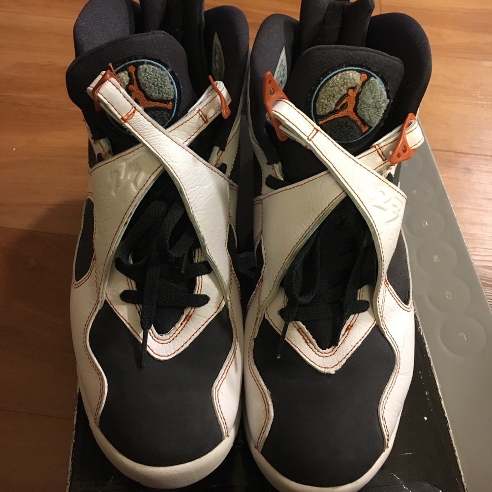 Men's Air Jordan 8 white/anthracite/ dark orange