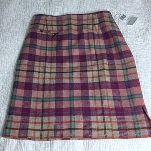 Pendleton Wool Plaid Skirt, 4 Small, pink purple!