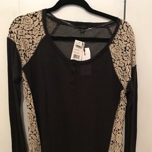 NWT, Black and Tan shirt by Sanctuary.