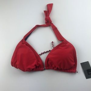 NWT Mossimo Bikini Top Medium patriotic red
