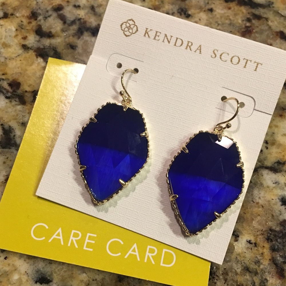 New Kendra Scott Cobalt blue Corley drop earrings