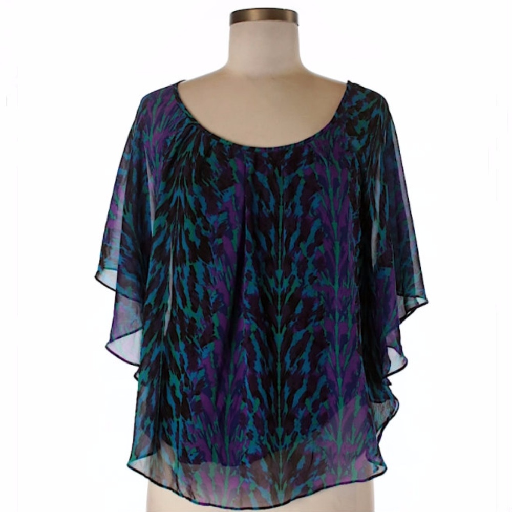 Express Short Sleeve Flowy Blouse