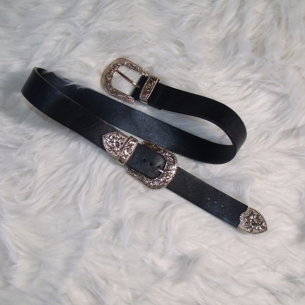 Western Style Black and Gold Belt