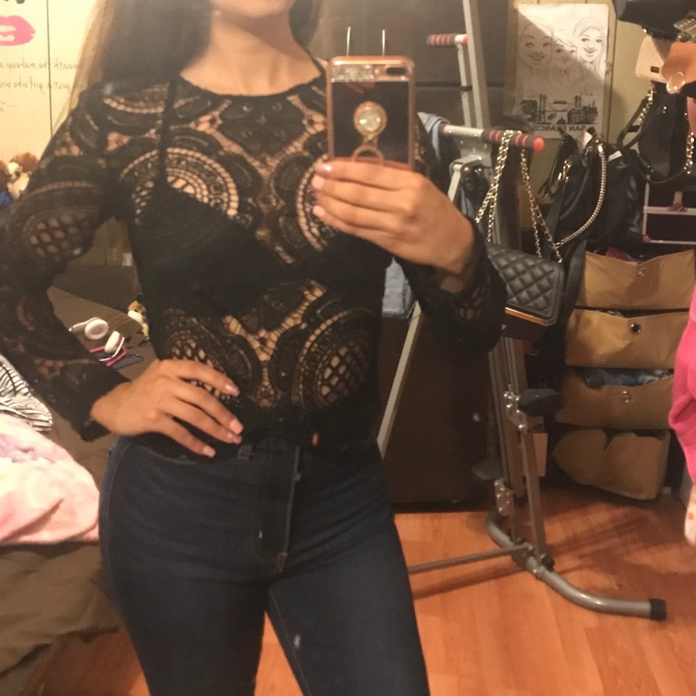 Black knitted shirt