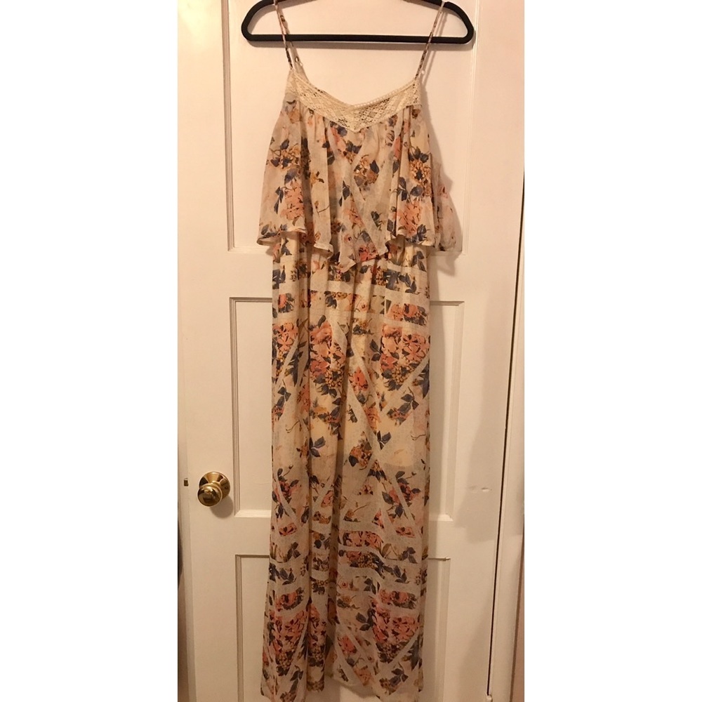 Beautiful Cream Maxi Dress