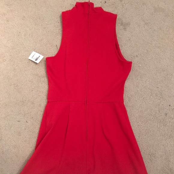 Red high neck Romper/dress - Picture 3 of 5