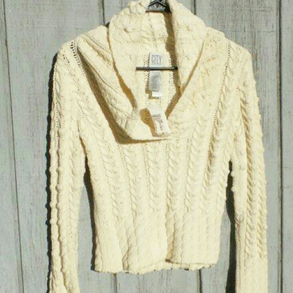 DKNY crochet sweater