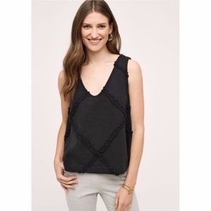 ANTHROPOLOGIE TEXTURE TANK BY HD IN PARIS BLACK
