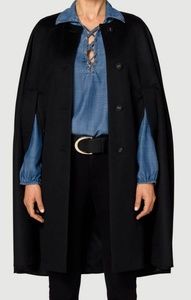 FRAME Long Cape in Noir