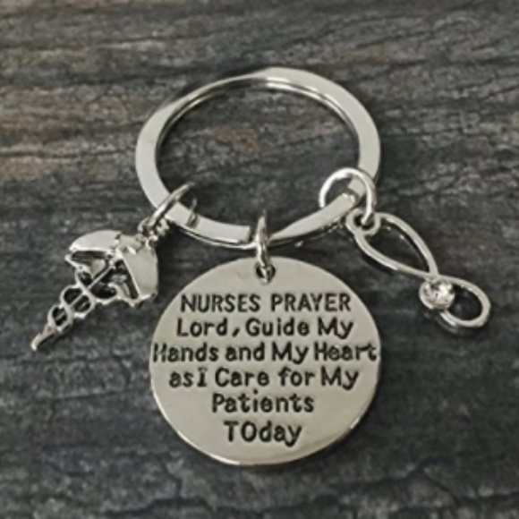 Nurse Keychain, Nurse Prayer Keychain - Picture 1 of 3