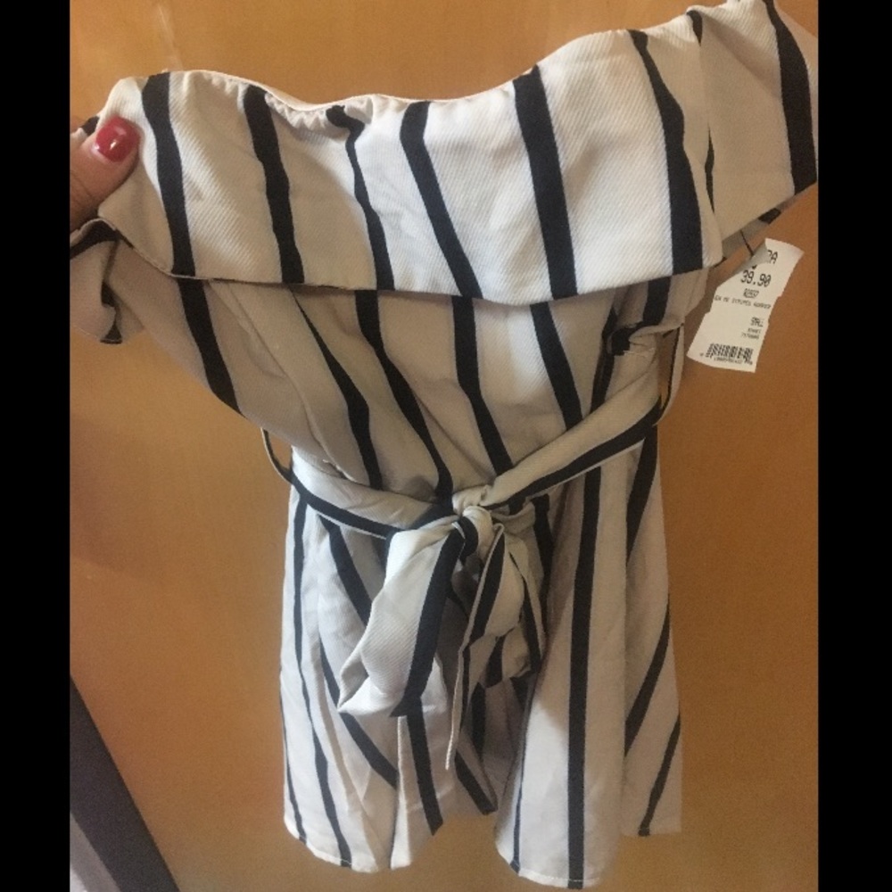 Striped akira romper