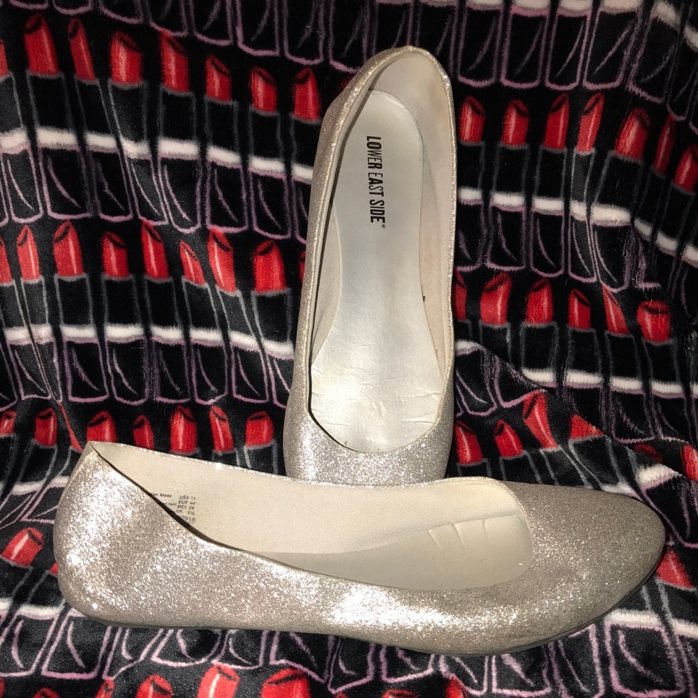 Wedding Ready Sparkling Silver Flats