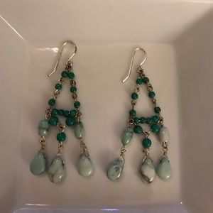 Lucky brand turquoise chandelier earrings