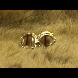 Black hills gold with tigers eye clip on