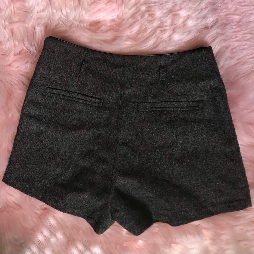 Gray Wool Shorts Cool Girl Casual Chic Forever 21