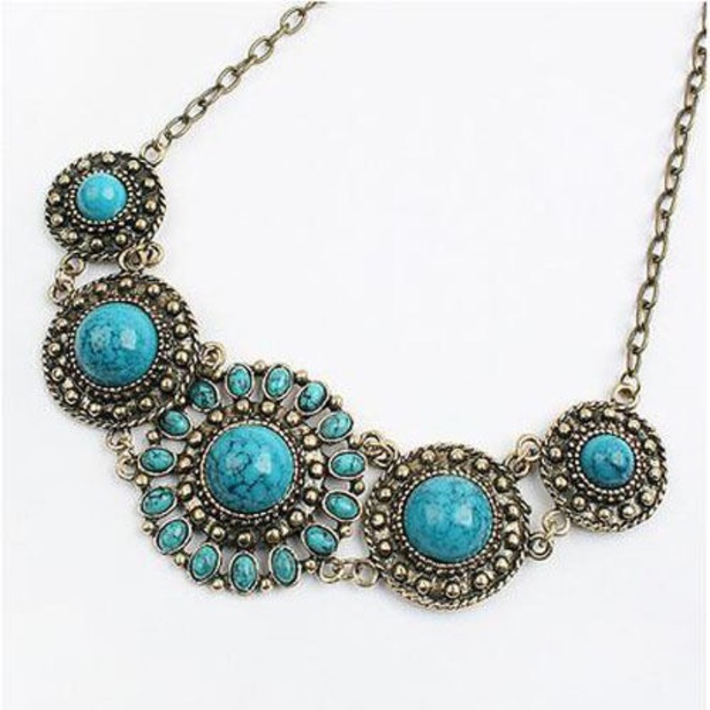 Fashion Charm Chunky Crystal Statement Bib Chain C